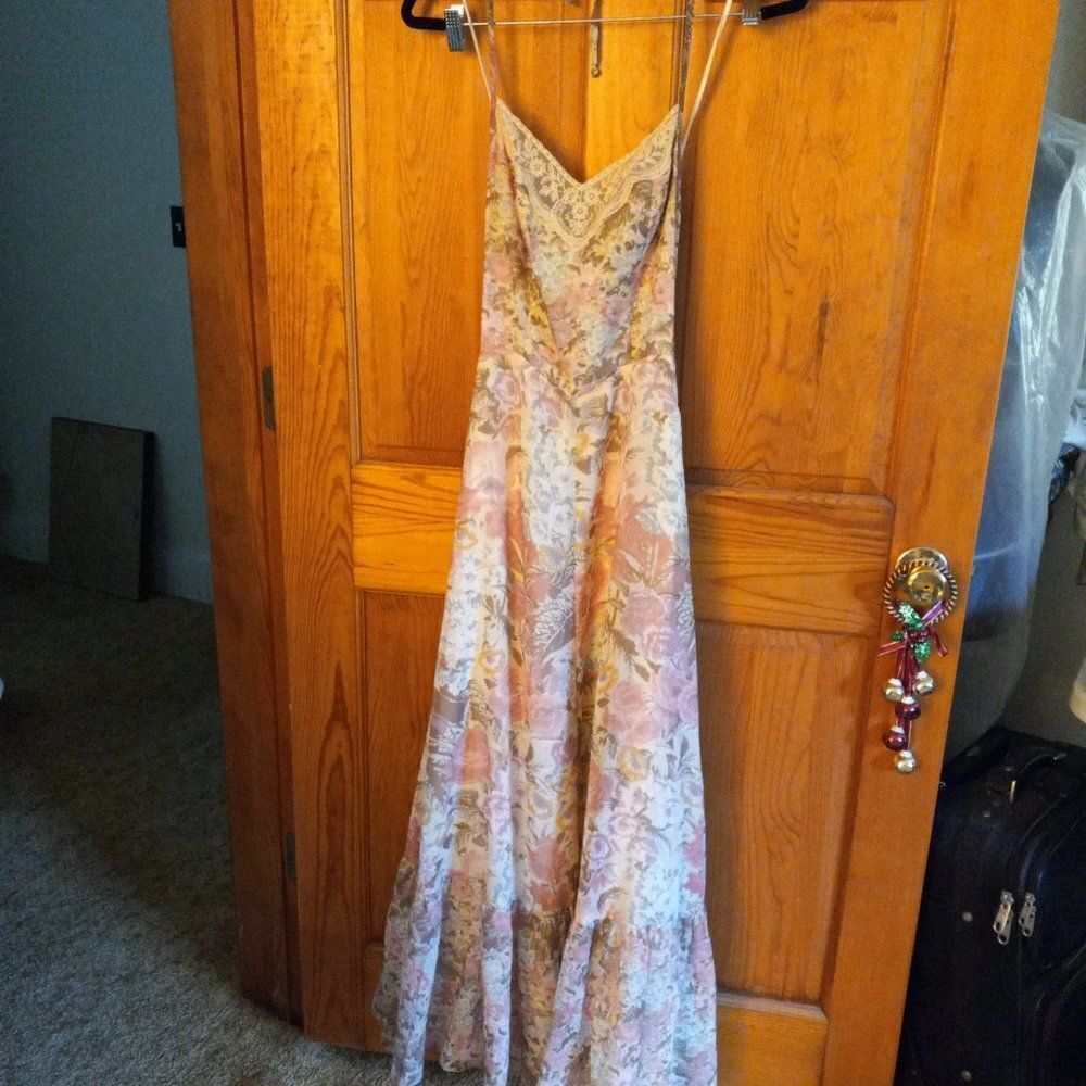 Vintage 1970's Jerell of Texas Halter Maxi Dress